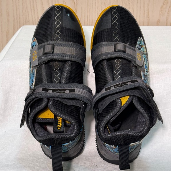 Nike Other - Nike Lebron Soldier Graffiti Kids Basketball Shoes Black Yellow Graffiti SZ 7Y